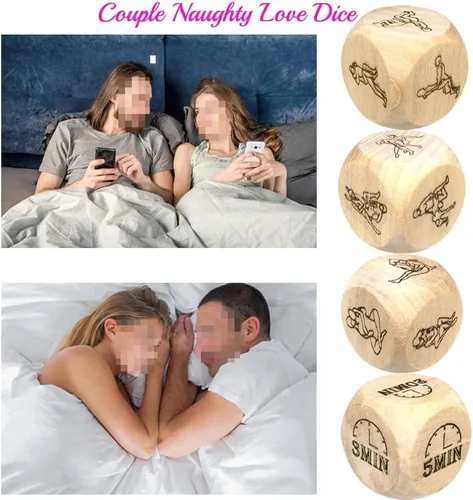 Vista 4 de 4 piezas romántica yoga privado parlante pareja dado/pareja cita noche ideas decidir dados/noche de amor travieso dados/mejorar el amor de la pareja