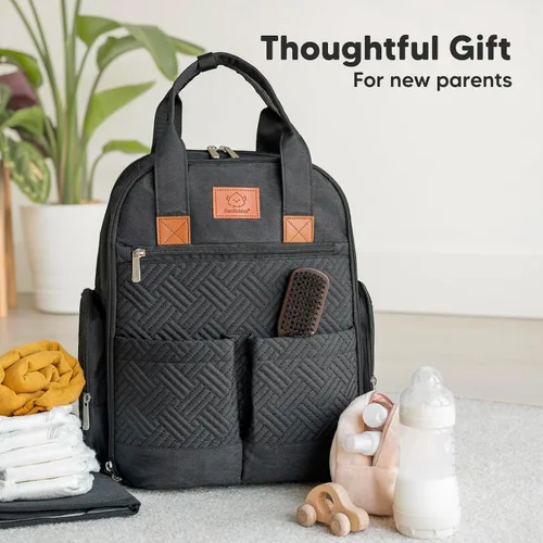Vista 9 de Mochila de Pañales KeaBabies para Niñas, Niños - Bolso para Bebés de Mamá y Papá con Cambiador de Pañales para Recién Nacidos, Pequeños, 2 Niños