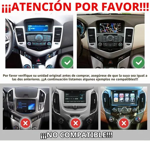 Vista 2 de Para Chevrolet Cruze 2008-2016 Car CarPlay Android Navegación Automática Estéreo GPS Radio Reverse Cámara Pantalla 9 "IPS Pantalla Táctil Headunit