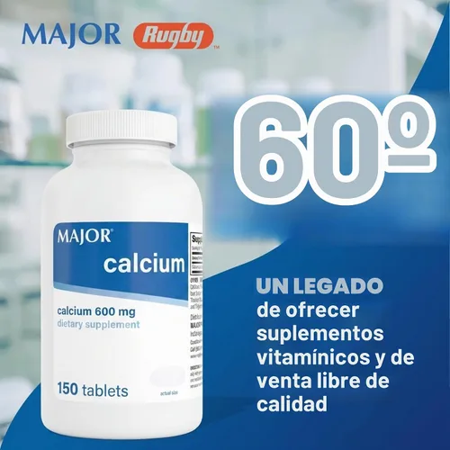 Vista 2 de Major Tabletas de calcio de 600 mg - Suplemento de calcio - 150