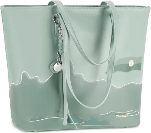 Vista 9 de Pomelo Best Soft Faux Leather Stylish Shoulder Tote Bags for Women
