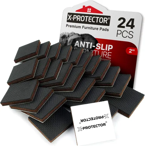 Vista 14 de X-Protector - Almohadillas antideslizantes para muebles, 8 piezas de goma de 1 x 4 pulgadas, tapones de patas de muebles para evitar deslizamientos