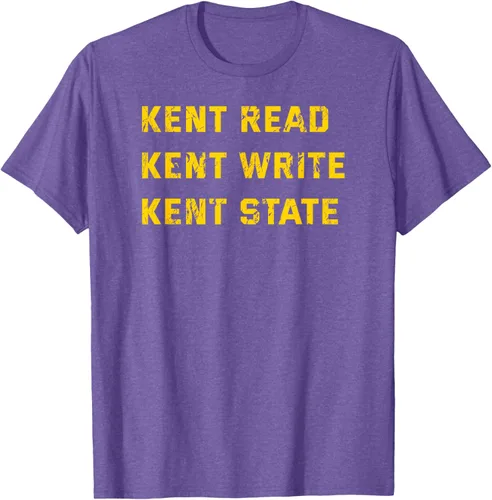 Vista 6 de University Apparel Kent Read, Kent Write, Kent State Camiseta, Azul / Patchwork, S