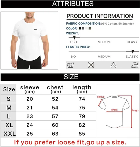 Vista 6 de BROKIG Camiseta de entrenamiento de gimnasio para hombre con diseño de recess, camisetas ligeras de entrenamiento de ajuste casual para hombre