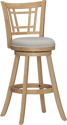 Vista 13 de Hillsdale Fairfox Taburete de bar de madera giratorio de 30.5" de altura, Negro