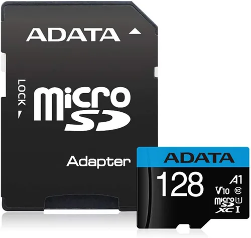 Vista 2 de ADATA AUSDX128GUICL10A1-RA1 ADATA 128GB Premier microSDXC UHS-I/Class 10 V10 A1 Tarjeta de memoria con adaptador SD