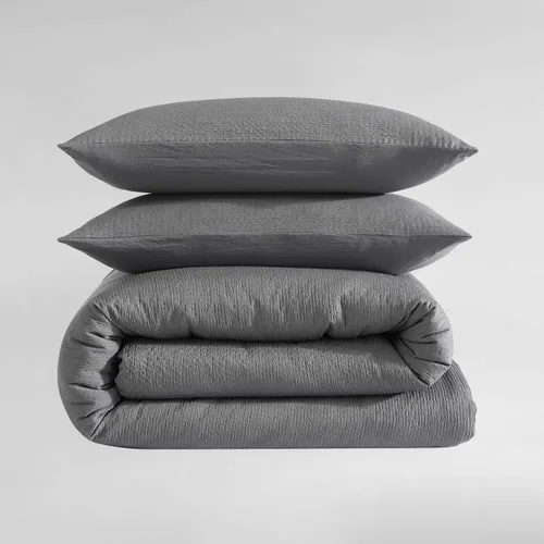 Vista 7 de Calvin Klein - Juego de funda de edredón tamaño Queen, ropa de cama texturizada súper suave con fundas a juego, decoración reversible del hogar