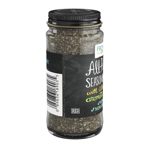 Vista 2 de Frontier Co-op Condimento multiusos, cebolla, perejil, albahaca, cáscara de limón, tomillo, ajo y otras especias aromáticas, sin sal, Kosher 1.2