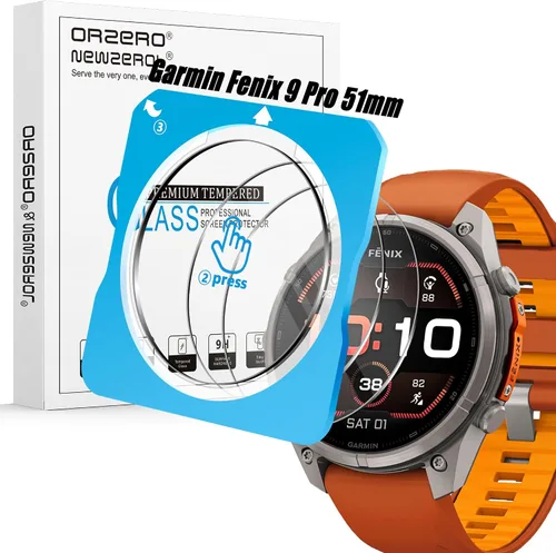 Vista 13 de Orzero - Protector de pantalla de vidrio templado compatible con Garmin Forerunner 70/170/170 Music/165/165 Music 1.677 in, protector de pantalla