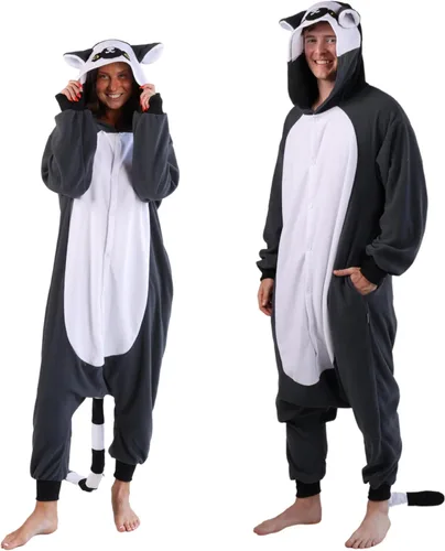 Vista 8 de Funziez! - Disfraz de Halloween para adultos, dinosaurio y tiburón; mameluco de felpa unisex de una pieza para adultos, hombres y mujeres Alien Azul