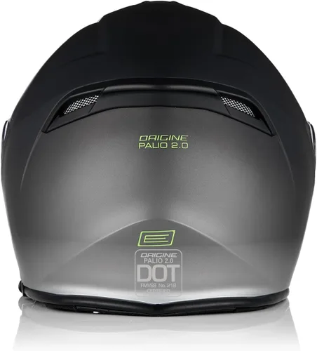 Vista 5 de ORIGINE Casco de motocicleta de cara abierta 3/4 con doble visera para scooters, aprobado por DOT