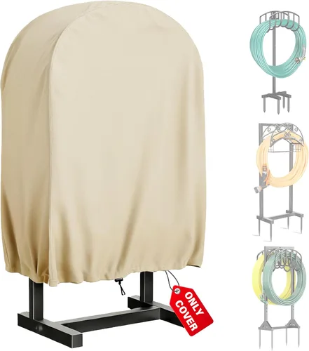 Vista 11 de Cubierta de soporte de manguera de jardín de doble cara, adecuada para soportes de carrete de manguera de doble cara que pueden acomodar mangueras