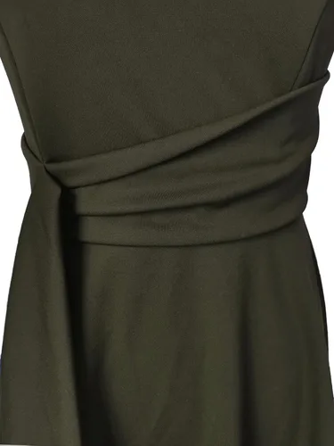 Vista 3 de FENJAR Elegance Audrey Hepburn - Vestido midi acampanado con manga 34 fruncida y mangas