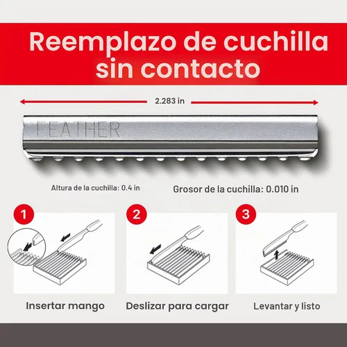 Vista 3 de Feather Cuchillas estándar para maquinilla de afeitar para peinar, paquete
