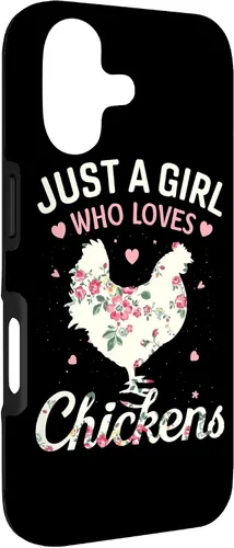 Vista 3 de Just A Girl Who Loves Chickens, Floral Farmer Girl Case for iPhone 17