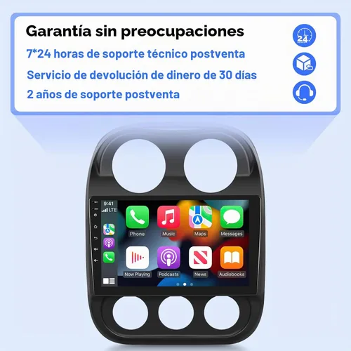 Vista 7 de [2G+32G] Radio de coche para Jeep Compass Patriot 2010-2016, 10.1 pulgadas Android 11 pantalla táctil estéreo, Carplay/Android Auto/Mirror