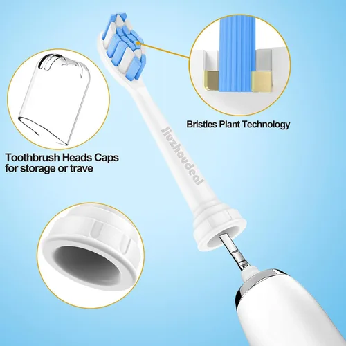 Vista 4 de Cabezales de cepillo de dientes de repuesto compatibles con Philips Sonicare, cabezales de cepillo para Sonicare C2 Control de placa protectora