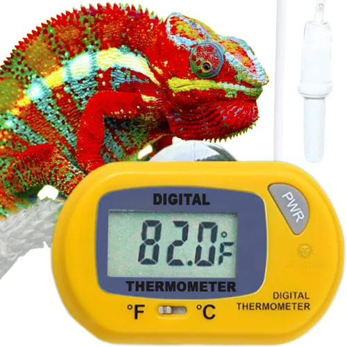 Vista 7 de SunGrow Termómetro de reptiles con higrómetro con pantalla digital, temperatura precisa, medidor de humedad para tanques de serpientes y lagartos