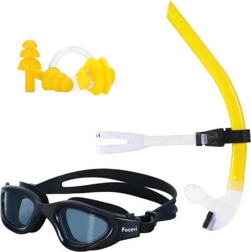 Vista 9 de Snorkel de natación para natación de vueltas, sin ruido fuerte de gorgoteo, no lastima la frente, no se desliza, entrenamiento de esnórquel frontal