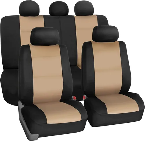 Vista 11 de FH Group Juego completo de fundas de neopreno impermeables para asiento de automóvil, de tres filas y 7 plazas, listas para bolsa de aire