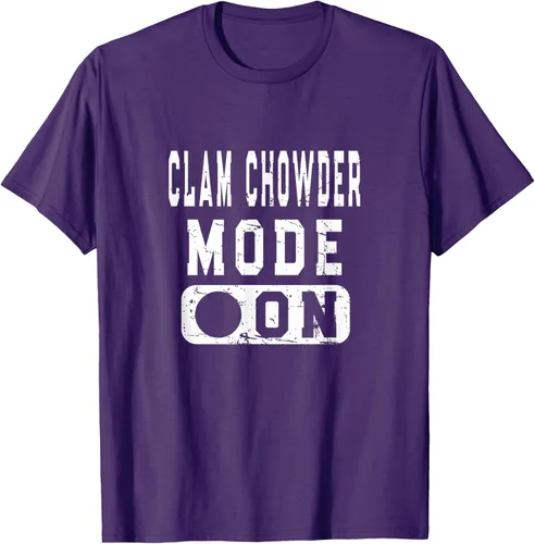 Vista 21 de Clam Chowder Mode On - Camiseta de broma de sopa de almejas, Negro