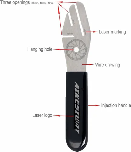 Vista 2 de Rotor Truing Fork Herramienta de alineación de disco de bicicleta Llave de freno de bicicleta, herramienta de alineación de almohadilla de freno
