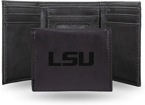 Vista 112 de NCAA Rico Industries - Billetera triple grabada con láser, con grabado láser, accesorio para hombre