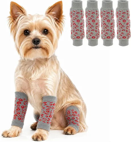 Vista 35 de ROZKITCH Protector de codo para perro, 2 patas delanteras y 2 patas traseras para rodilla, envoltura para codo de mascota, protector para calentar