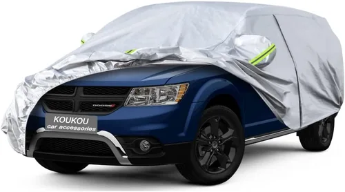 Vista 47 de KouKou Funda impermeable para automóvil SUV adecuada para BMW X1 de 2009 a 2025, 7 capas a prueba de viento para todo tipo de clima, cubierta