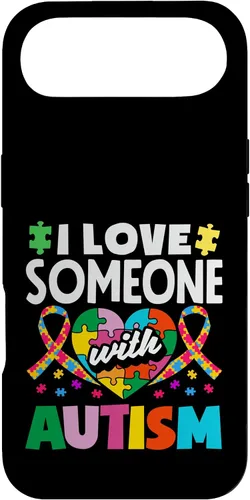 Vista 27 de Love Someone with Autism Awareness Puzzle Piece Ribbon Case for iPhone 16