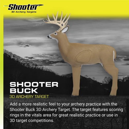 Vista 2 de Big Shooter Buck - Objetivo de tiro con arco 3D con núcleo de inserción reemplazable