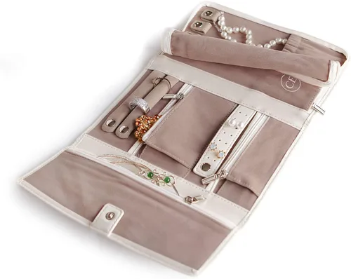 Vista 4 de Bolso de viaje Case Elegance para joyas de cuero vegano, organizador para joyas