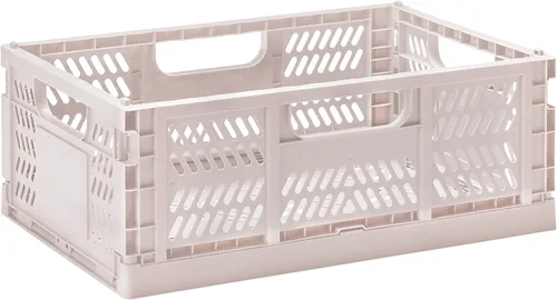 Vista 10 de 3 Sprouts Caja plegable de plástico reciclado, caja de almacenamiento plegable apilable para organización para adultos y niños, caja de plástico