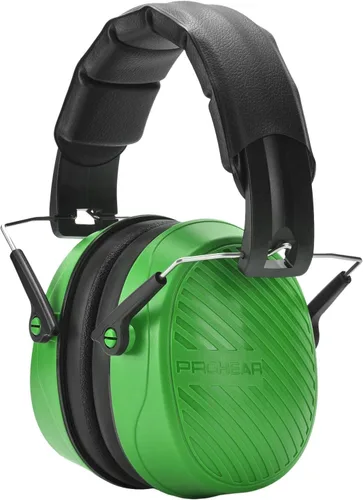 Vista 13 de PROHEAR 038 - Orejeras de protección auditiva para siega, reducción de ruido pasiva de 28dB, protector auditivo compacto y plegable para tiro Púrpura