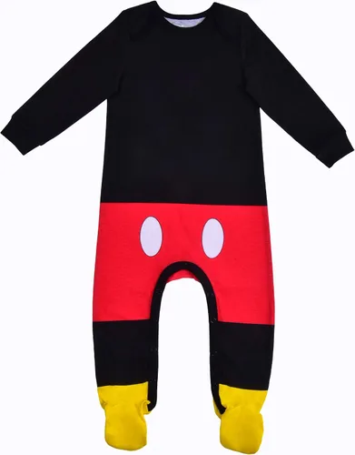 Vista 2 de Disney Conjunto de body y gorra de Mickey Mouse para recién nacidos y bebés color negro