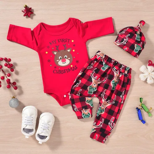 Vista 6 de Aalizzwell Traje de Navidad para bebés recién nacidos