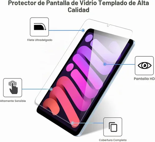 Vista 4 de ProCase Paquete de 1 protector de pantalla para iPad Mini 7 (A17 Pro) 2024 y iPad Mini 6 2021 de 8.3 pulgadas, protector de película de vidrio