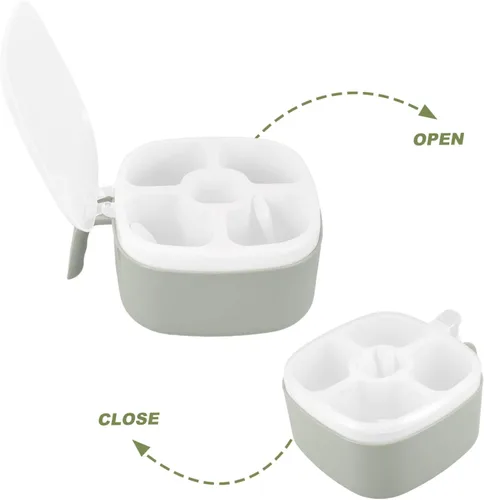 Vista 9 de Zerodeko Contenedores para refrigerador y congelador, organizador de especias contenedor de suministro de especias, caja de condimentos dividida