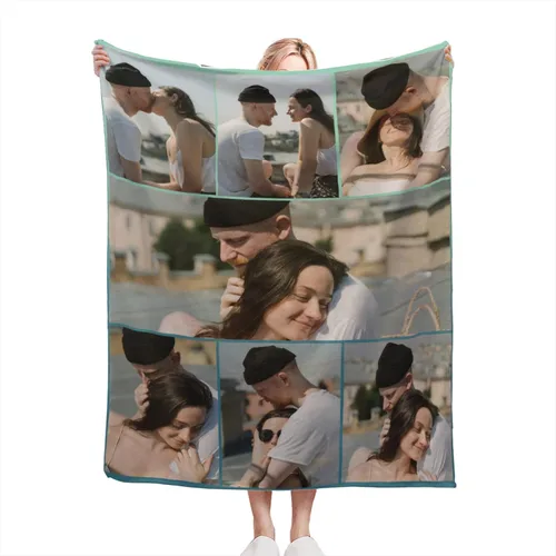 Vista 34 de Manta personalizada con texto fotográfico, manta de imagen personalizada para bebé, madre, padre, adultos, amigos, amantes, regalo personalizado