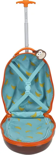 Vista 6 de Rockland - Maleta infantil giratoria con exterior rígido de policarbonato, Monkey), B02-MONKEY