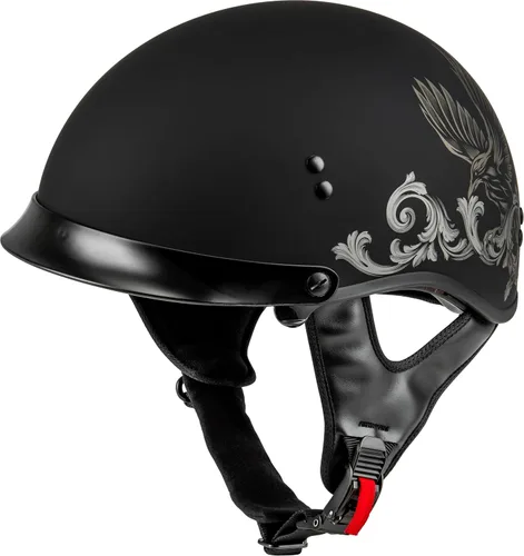 Vista 19 de GMAX Medio casco de retribución HH-65 - Aprobado por FMVSS 218