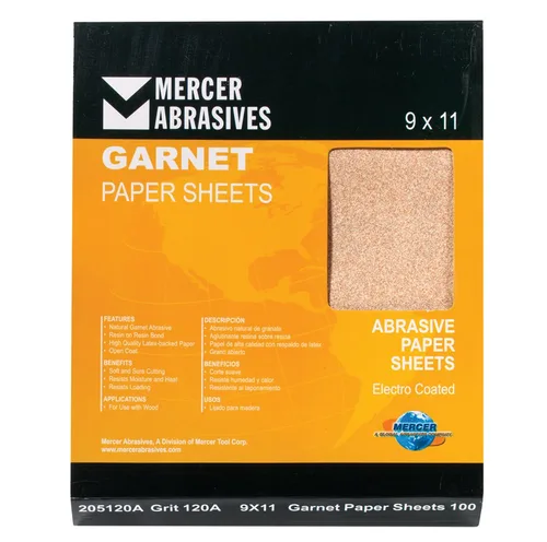 Vista 12 de Mercer Industries 206036D - Hojas de papel granate de 9 x 11, grano 36D (paquete de 50)