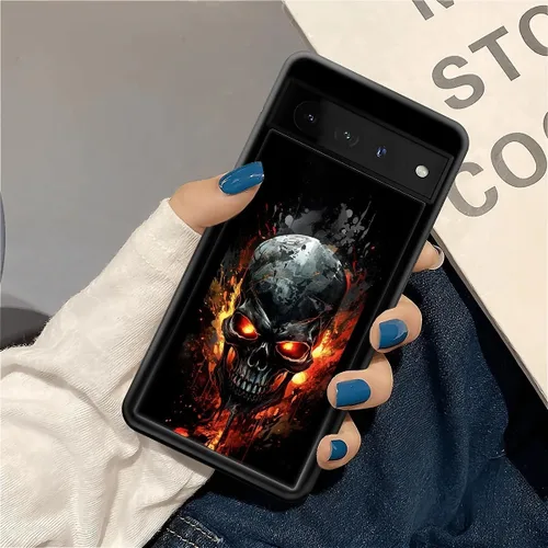 Vista 1974 de Compatible con Google Pixel 4A 5G Mobile Case Creative Acrylic Panel trasero Silicona Protección Grip especialmente diseñado para Google Pixel 4A 5G