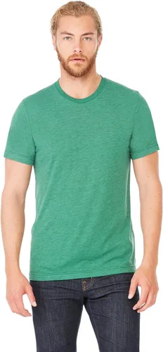 Vista 248 de Bella Canvas 3413c para hombre (1) Triblend verde + (1) Triblend rojo