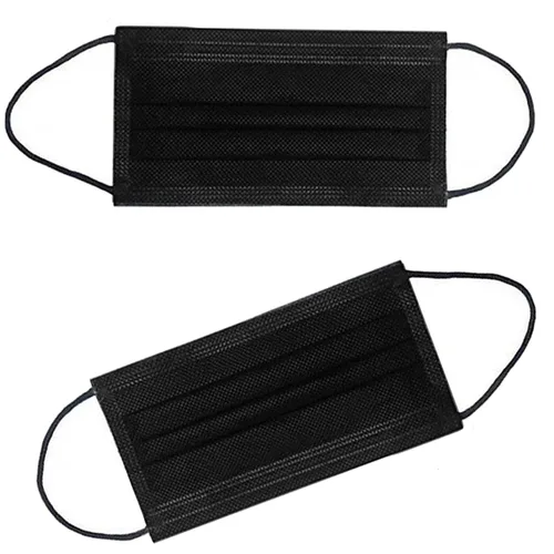 Vista 4 de NNPCBT 100 unidades de mascarillas desechables negras de 3 capas con filtro de protección