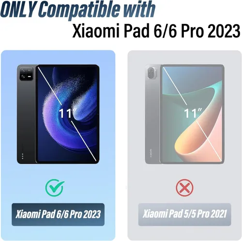 Vista 2 de Funda de teclado retroiluminada para Xiaomi Mi Pad 6/6 Pro (11 pulgadas, modelo 2023), cubierta protectora de teclado inalámbrico desmontable