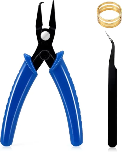 Vista 8 de URSKYTOUS Juego de 3 piezas de alicates para joyería, kit de herramientas de alicates para hacer joyas incluye alicates para joyería de punta