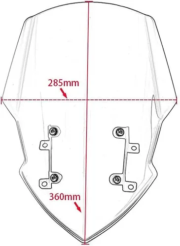 Vista 6 de GLoyer Motorcycle Windshield Compatible with Yamaha MT-07 FZ-07 MT07 FZ07 2018 2019 2020 Motorycle Windshield WindScreen Double Bubble Wind Screen