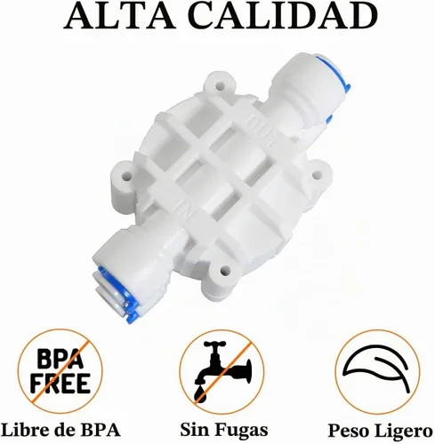 Vista 2 de Válvula de cierre automático de tubo de 1/4 de pulgada, con accesorios de conexión rápida, para sistema de filtro de agua de ósmosis inversa RO