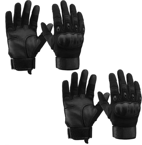 Vista 10 de Cierto Guantes de motocicleta para hombres y mujeres, guantes de conducción para pantalla táctil con protector de nudillos duro, palma